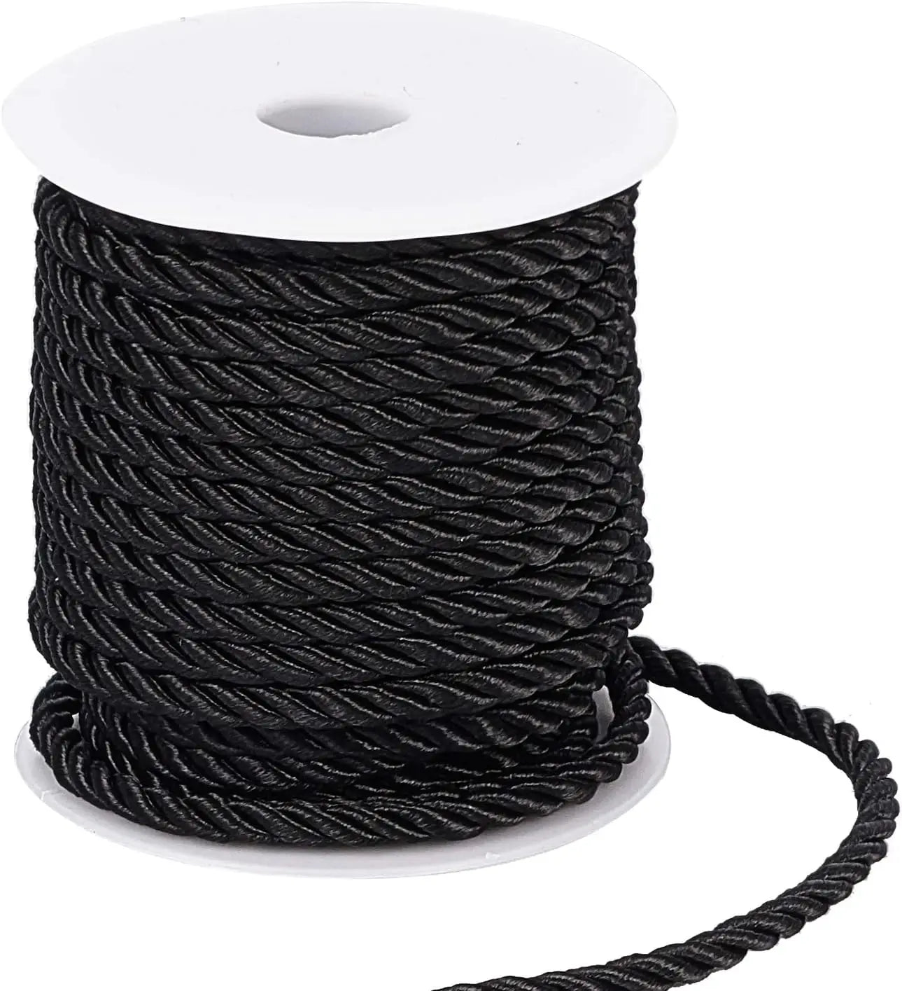 5MM Twisted Cord Rope Trim – Decorative Polyester Handmade Cording for Sewing, Crafts, Upholstery & Home Decor, 5m