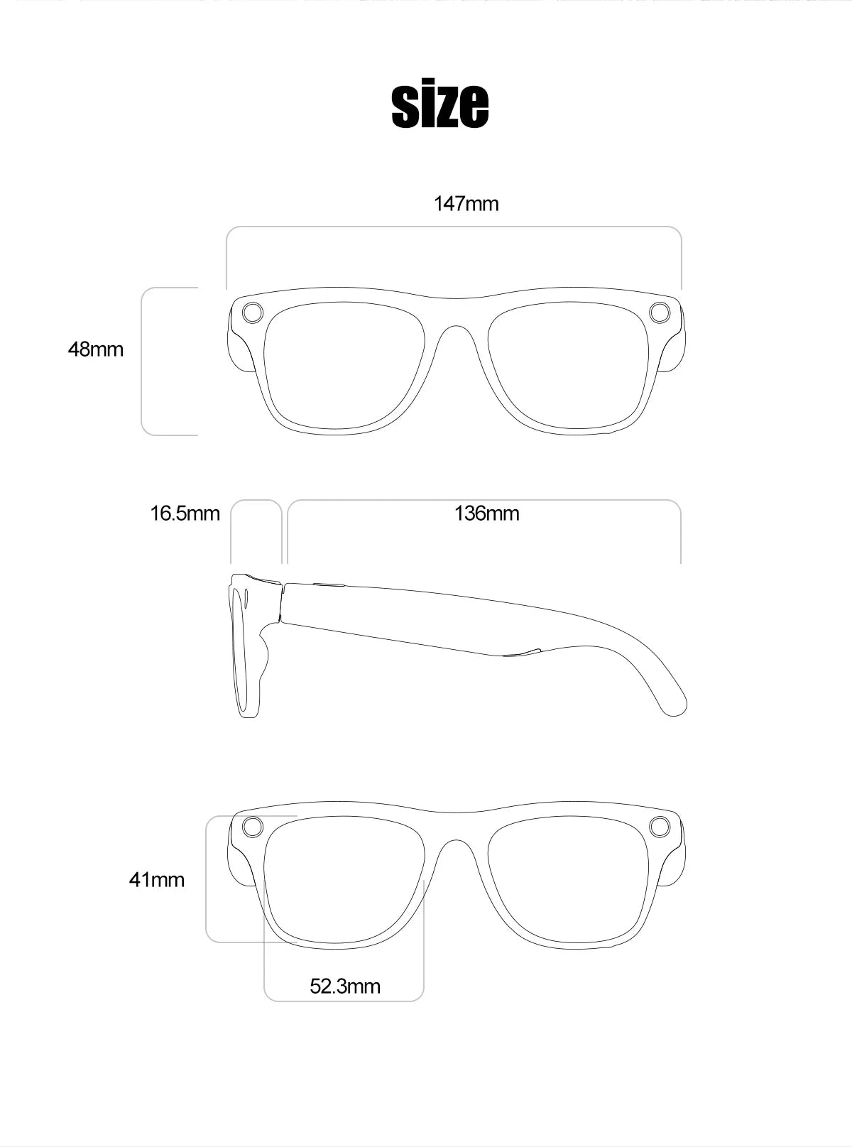 AI Smart Glasses with Camera — Bluetooth Calls, Voice Assistant, Navigation, Waterproof Smart Sports Wearable