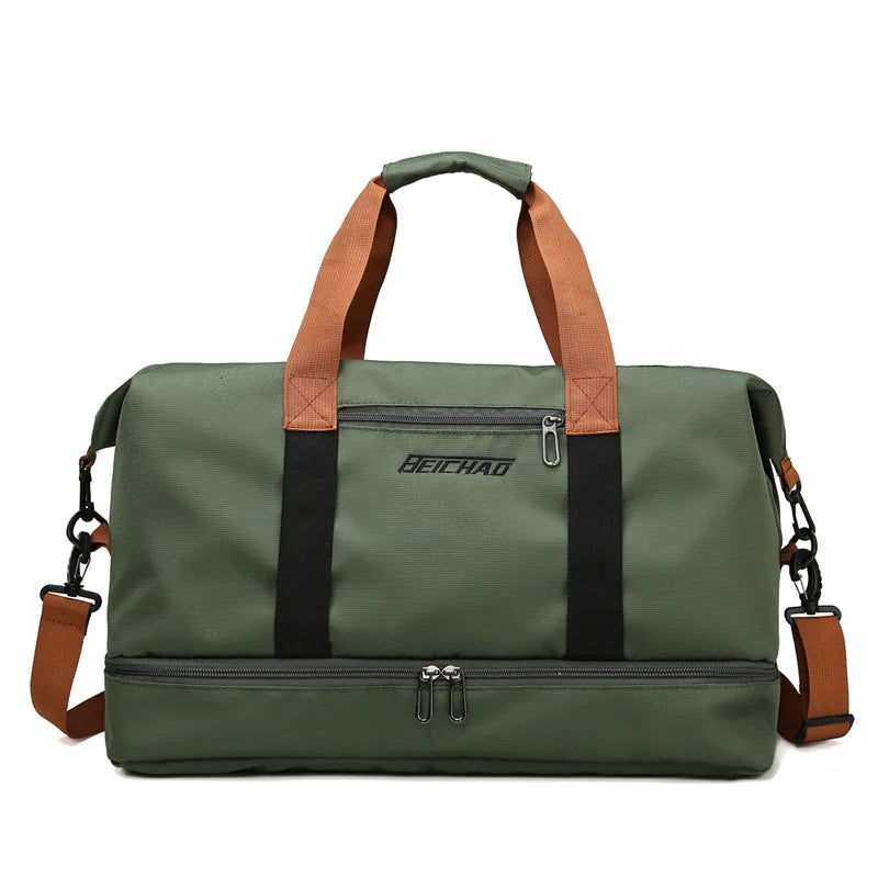 Travel Gym Bag – Short-Distance Luggage & Portable Fitness Duffel, Shoulder, Crossbody, and Weekender Carry-On Bag