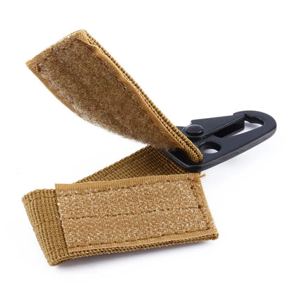 2pcs Tactical Hanging Buckle: Molle Nylon Webbing Carabiner Belt Triangle Keychain for Outdoor Climbing & Camping