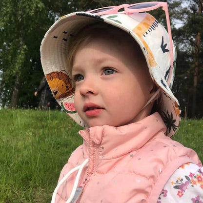 Summer Panama Baby Sun Hat – Cartoon Fisherman Bucket Hat for Kids & Toddlers, UV Protection Outdoor Bonnet for Boys & Girls (Autumn & Summer Wear)