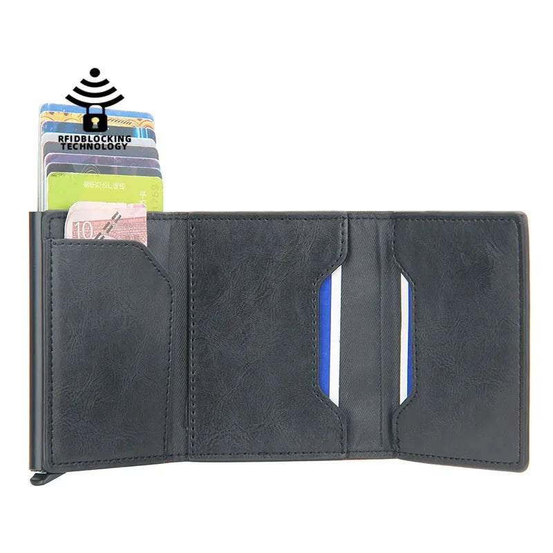 Anti-Theft RFID Credit Card Holder – Smart Minimalist Slim Wallet for Men & Women, Cardholder & Cash Case
