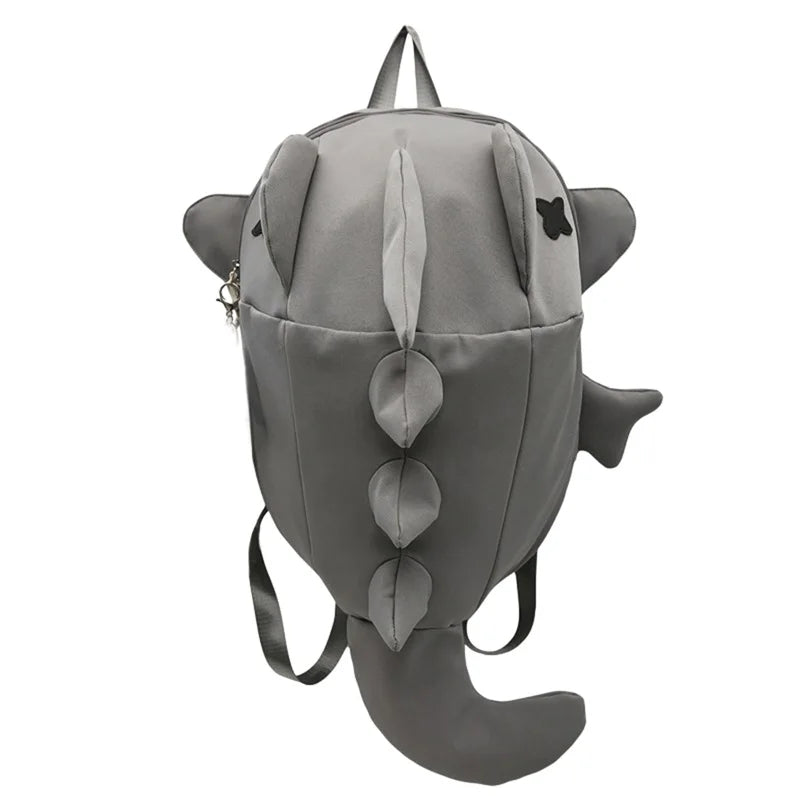 Unisex Shark-Shaped Backpack – Trendy Large Capacity School & Daily Bag for Casual Street Use (Pendant Not Included)