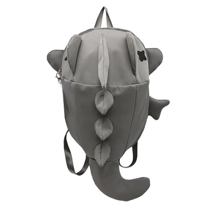 Unisex Shark-Shaped Backpack – Trendy Large Capacity School & Daily Bag for Casual Street Use (Pendant Not Included)
