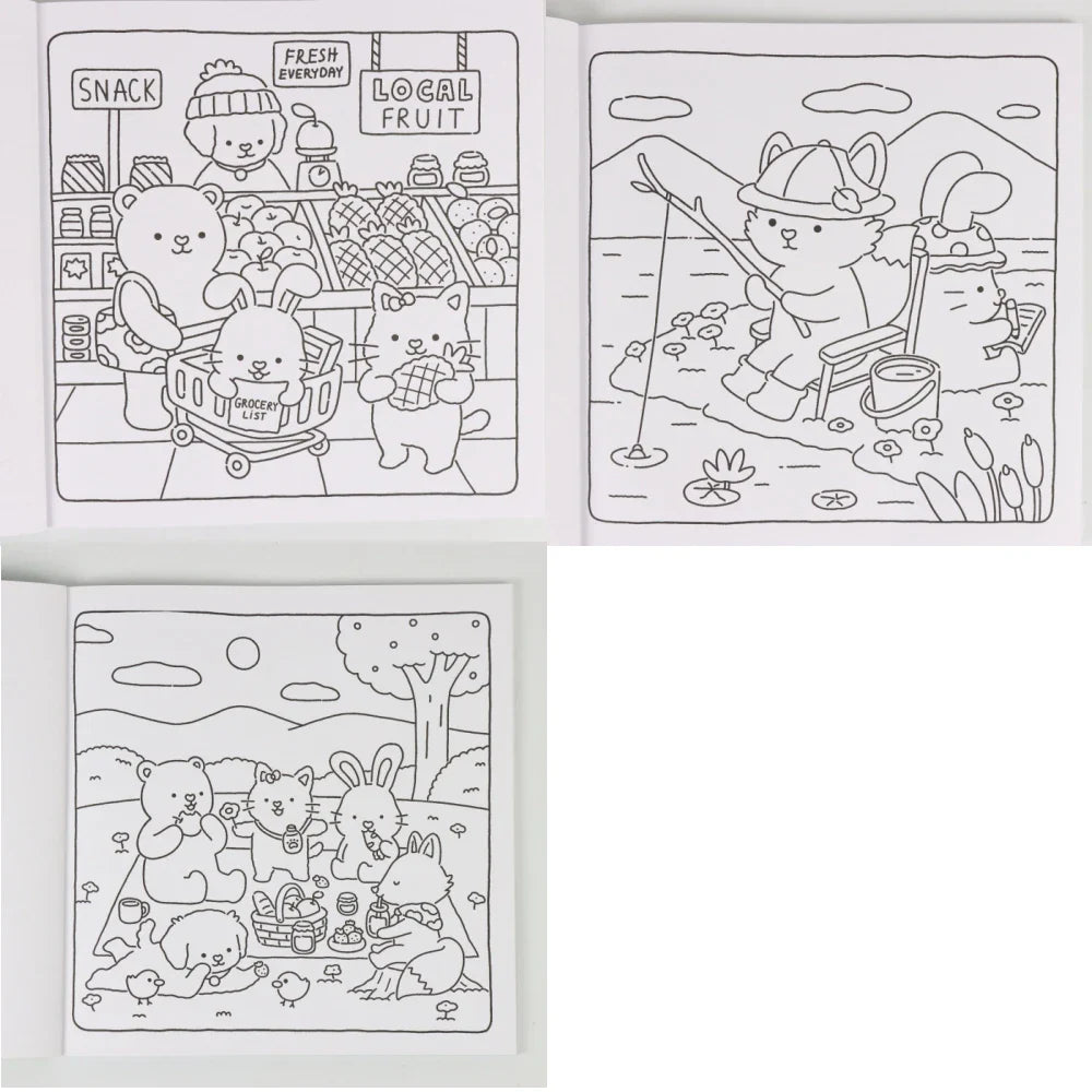 Into the Garden Coloring Book for Adults & Teens - Bold & Simple Designs with Plants, Flowers & Cute Animals