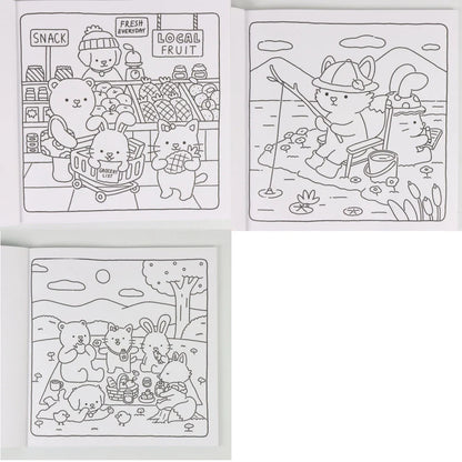 Into the Garden Coloring Book for Adults & Teens - Bold & Simple Designs with Plants, Flowers & Cute Animals