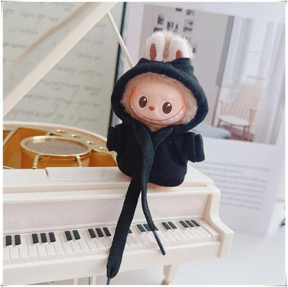 Labubu 4.0 Doll Hooded Sweater – Casual Sportswear Outfit for Mini Labubu V4 Dolls