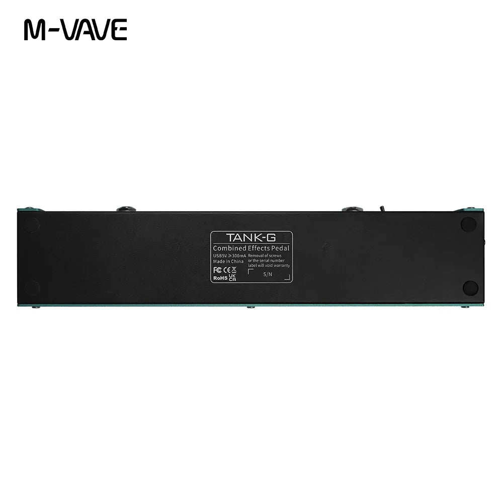 M-VAVE Tank-G Rechargeable Guitar Multi-Effects Pedal with 36 Presets & 9 Preamp Slots