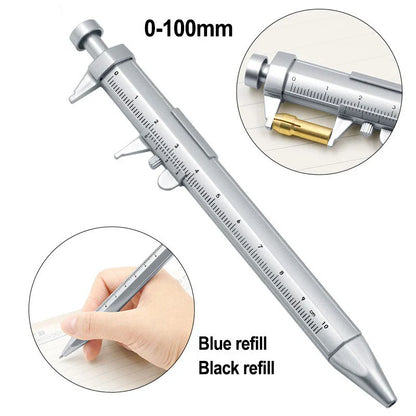 Multifunction Caliper Ballpoint Pen — 0.5mm Gel Ink Roller Pen with Vernier Caliper Design, Creative Stationery