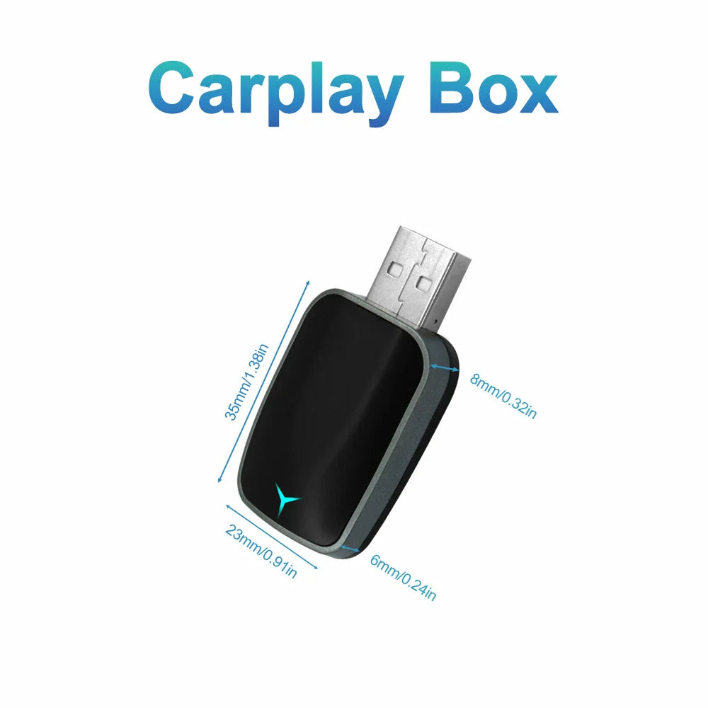 2025 2-in-1 Wireless CarPlay AI Box – Convert Wired CarPlay to Wireless with Android Auto, Plug and Play