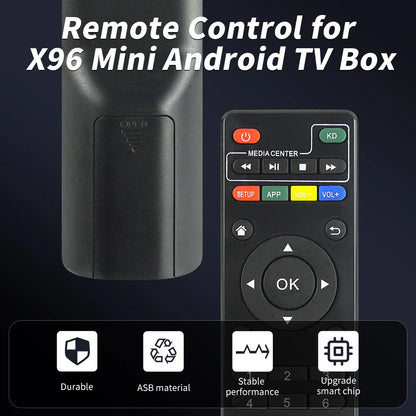 X96 Mini Universal Remote for Android TV Box, Compatible with MXQ Pro 4K, T95M, T95X, H96 Pro+ & More