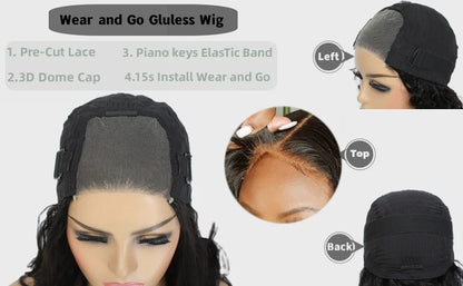 250% Curly Human Hair Lace Front Wig – Deep Wave Brazilian Remy 13x4 Water Wave Lace Frontal Wig