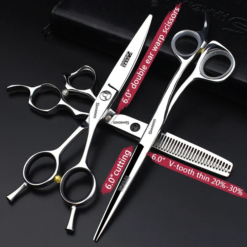 SHARONDS Professional Hairdressing Scissors – 440C Japanese Steel Barber Shears for Salon & Home Use