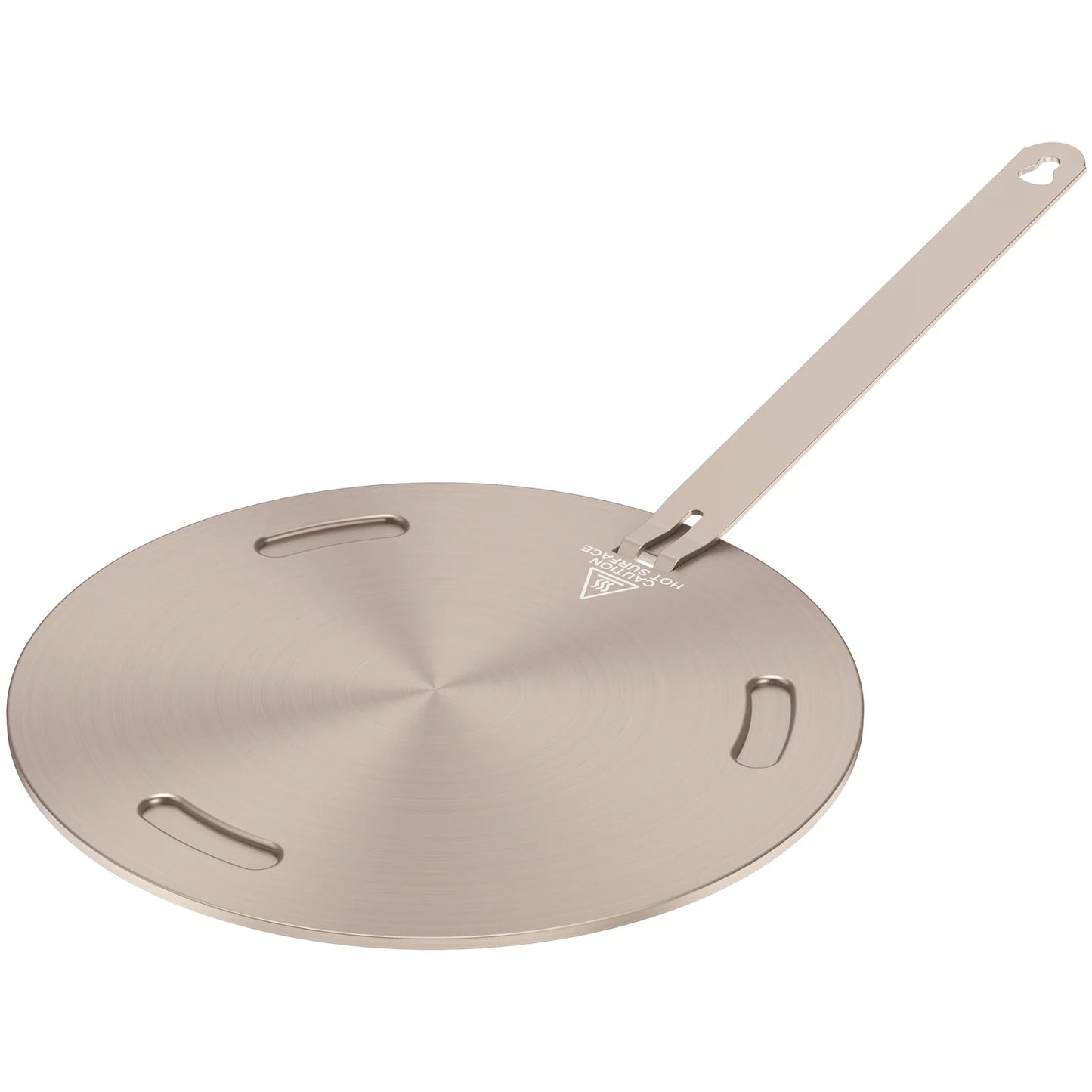 Portable Heat Conduction Plate for Gas Stove - Stainless Steel Induction Adapter with Removable Handle