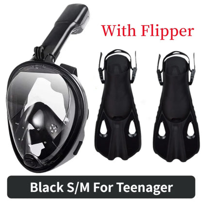 Full Face Scuba Diving Mask - Anti-Fog Waterproof Snorkeling Mask for Adults & Kids