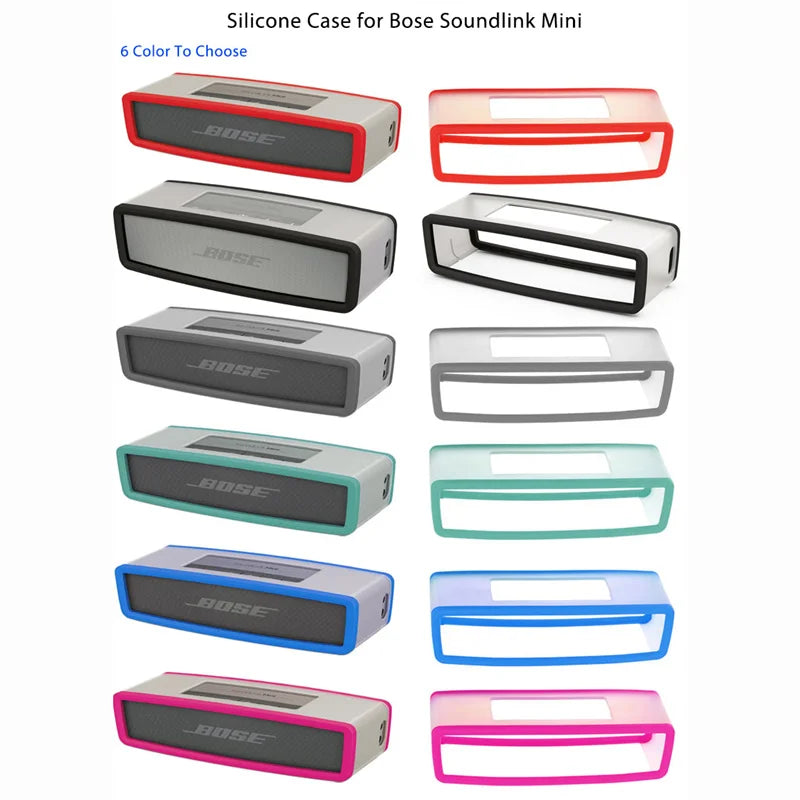 Portable Shockproof Silicone Protective Case for Bose Mini 1 & 2 Bluetooth Wireless Speaker