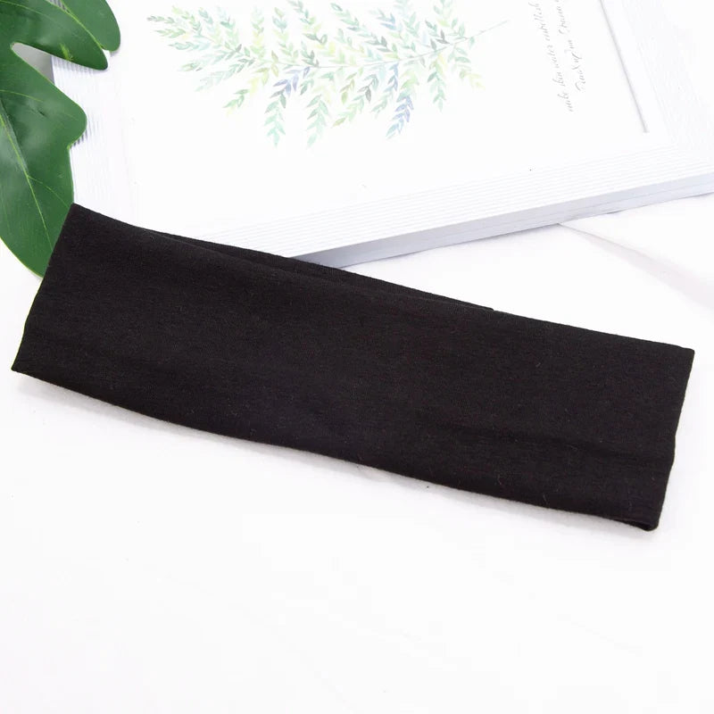 Elastic Cotton Fashion Headband – Unisex Stretch Hair Band for Yoga, Running, Fitness & Makeup Hair Accessories