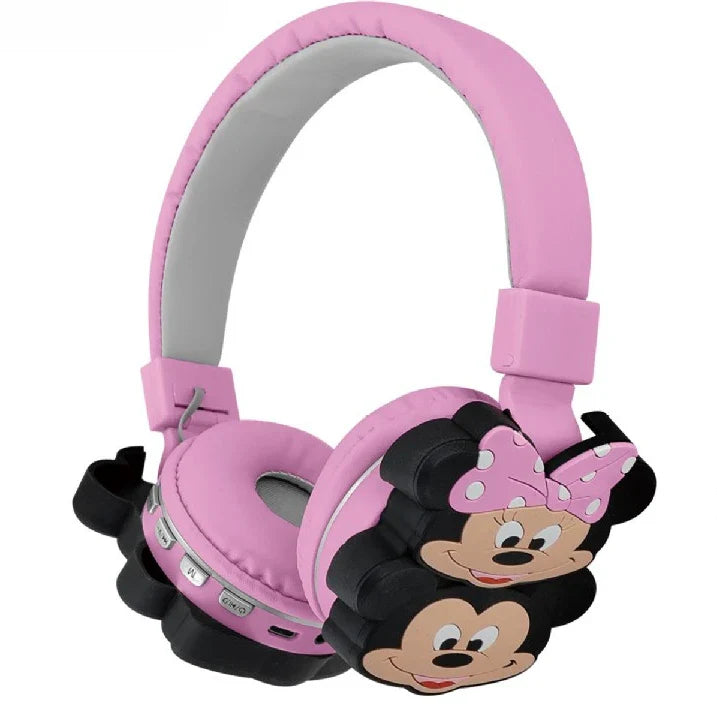 Disney Cartoon Earphones – Foldable HIFI Sound Mickey & Minnie Headphones with Microphone