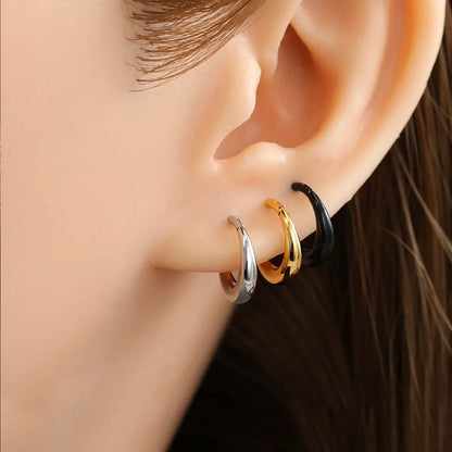 316L Stainless Steel Hoop Nose Ring – Water Drop Hinge Clicker Septum & Cartilage Earring for Women & Men Piercings