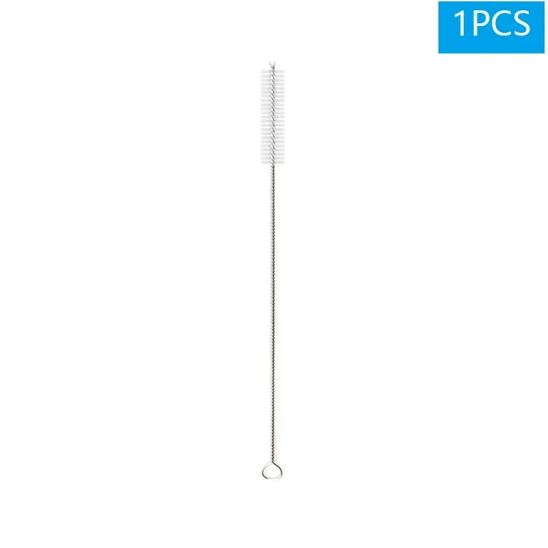 Eco-Friendly Reusable Glass & Metal Straws – 1/20PCS with Cleaning Brush for Smoothies, Milkshakes & Cocktails