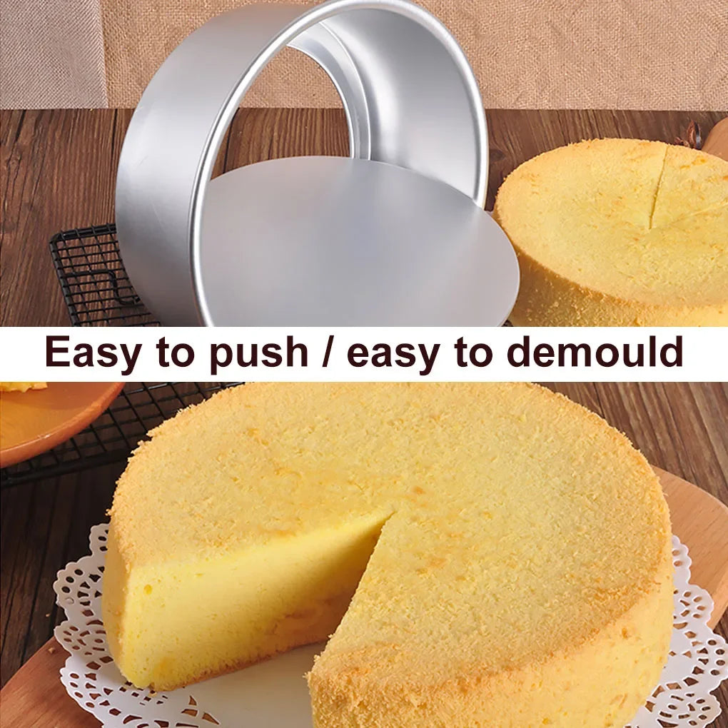 Tiered Round Cake Pan Set with Removable Bottom - 4/6/8/10/12 Inch Non-Stick Aluminum Alloy Baking Molds, Kitchen Tools