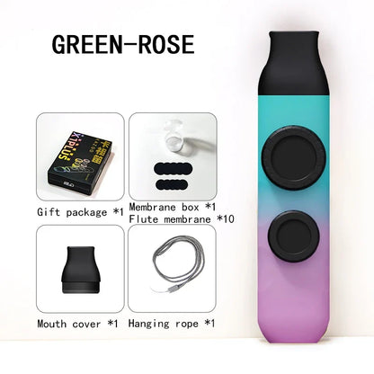 Double-Hole Kazoo Instrument - 10 Membranes Easy-to-Learn Fun Musical Instrument for Parties, Travel & Live Performances