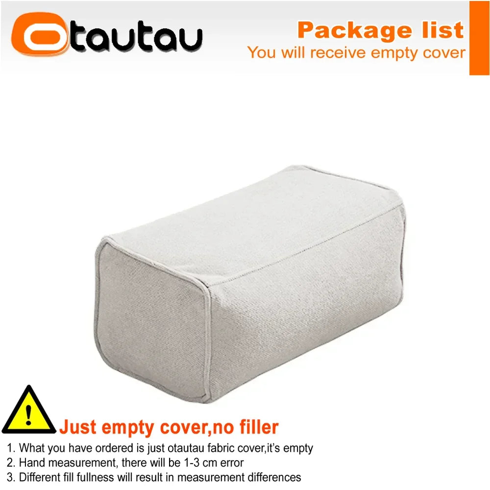 OTAUTAU Outdoor 4ft Waterproof Chenille Bean Bag Cover - Poolside Lounger Sofa Bed