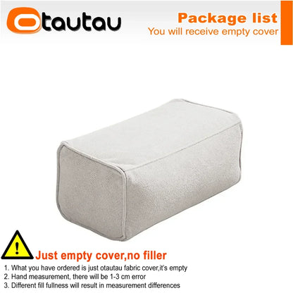 OTAUTAU Outdoor 4ft Waterproof Chenille Bean Bag Cover - Poolside Lounger Sofa Bed
