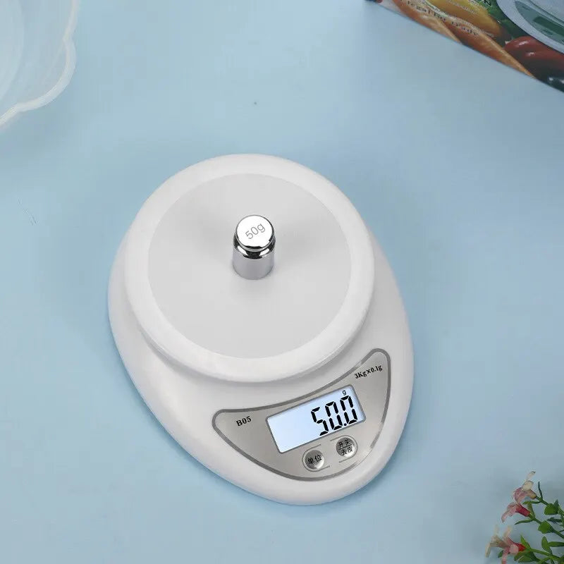 1pc LED Portable Digital Scale - 5kg Capacity, Ideal for Measuring Food Weight in Kitchen, Electronic Scales for Small Scale Weighing in Grams