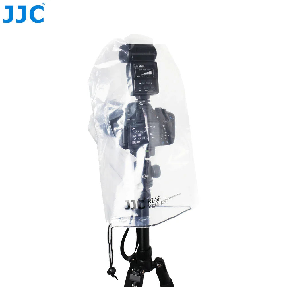 JJC 2-Pack Camera Rain Cover with Flash Protection – Waterproof Raincoat for Sony A6600/A6500/A7IV/A7III & Nikon Z7/Z6/Z5