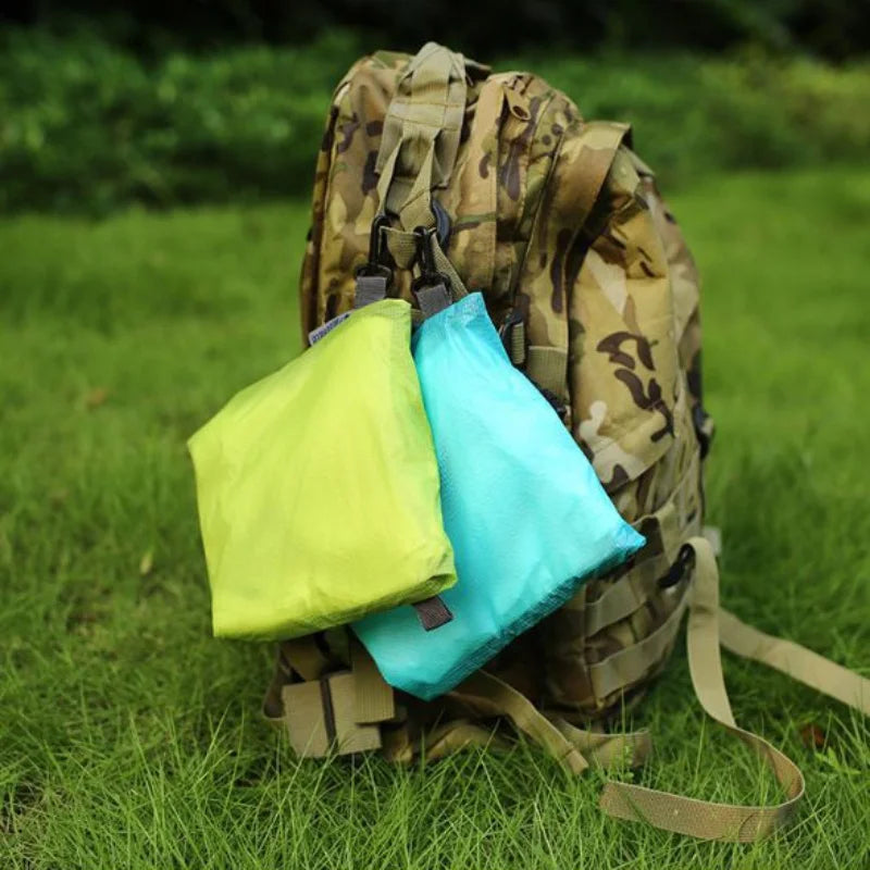 Waterproof Nylon-Silicon Hook Pouch — Portable Zipper Organizer for Camping, Hiking & Travel Storage