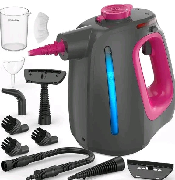 Pressurized Handheld Multi-Surface Steam Cleaner – 12-Piece Accessory Kit, Multi-Purpose Natural Steamer