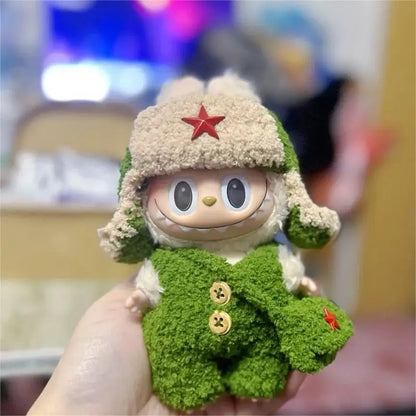 Labubu 17cm Doll Clothes Only — Fashion Hoodie Outfit for Model Dolls, Cute Xmas Accessory