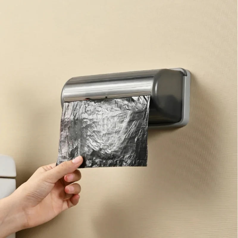 Wall-Mounted Trash Bag Storage Box – Plastic Garbage Bag Dispenser for Kitchen, Bathroom, and Home Organization