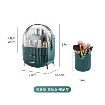 Cosmetic Storage Box - Large Capacity Waterproof Makeup & Skincare Organizer with Drawer