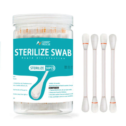 50PCS Medical Alcohol Swabs – Disposable Iodine Disinfecting Cotton Sticks for First Aid & Home Use