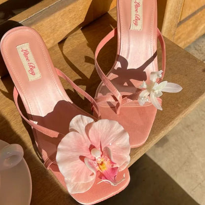 Colorful Thai Fairy Flower Shoe Buckles – Personalized Orchid Simulation Decor for Shoes