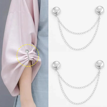 2pcs Multi-Function Magnetic Clothing Clips – Metal Button Pin for Clothes, Scarves & Pants