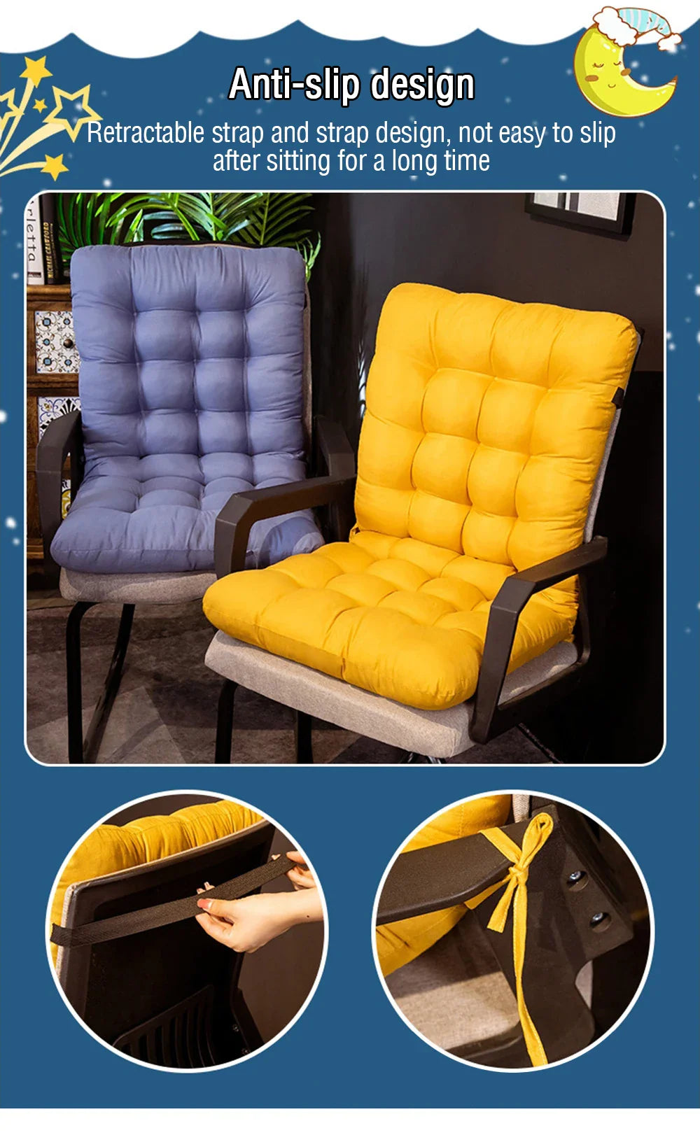 Solid Core Cushion – Soft & Comfortable Office Chair Recliner Cushion, Decorative Sofa Pillow (Cojines Decorativos Para Sofá)