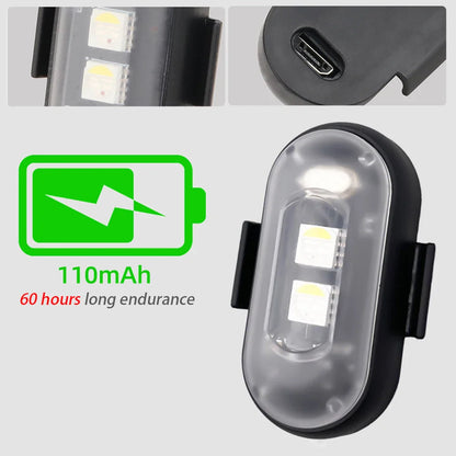 Wireless RGB LED Strobe Lights – Warning & Position Lights for Aircraft, Helicopters, and Motorcycles