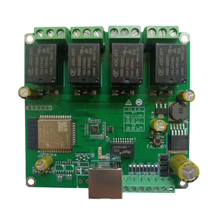 WiFi Ethernet Relay Switch Module – Modbus MQTT TCP UDP Web Control Smart Timer Automation Board with RS485 CAN CoAP Support