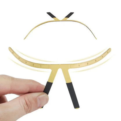 Metal Eyebrow Tattoo Stencil Ruler – Microblading Positioning & Permanent Makeup Measuring Template