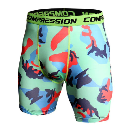 Men’s Compression Shorts – 3D Camouflage Gym Training Tights, Muscle Support Elastic Running & Bodybuilding Sports Shorts
