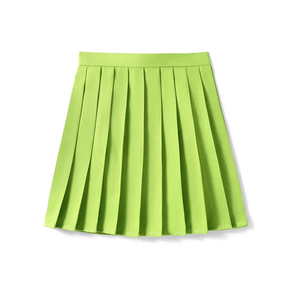 Women’s High Waist A-Line Skirt – Summer Harajuku Style Black Mini Pleated School Girl Uniform