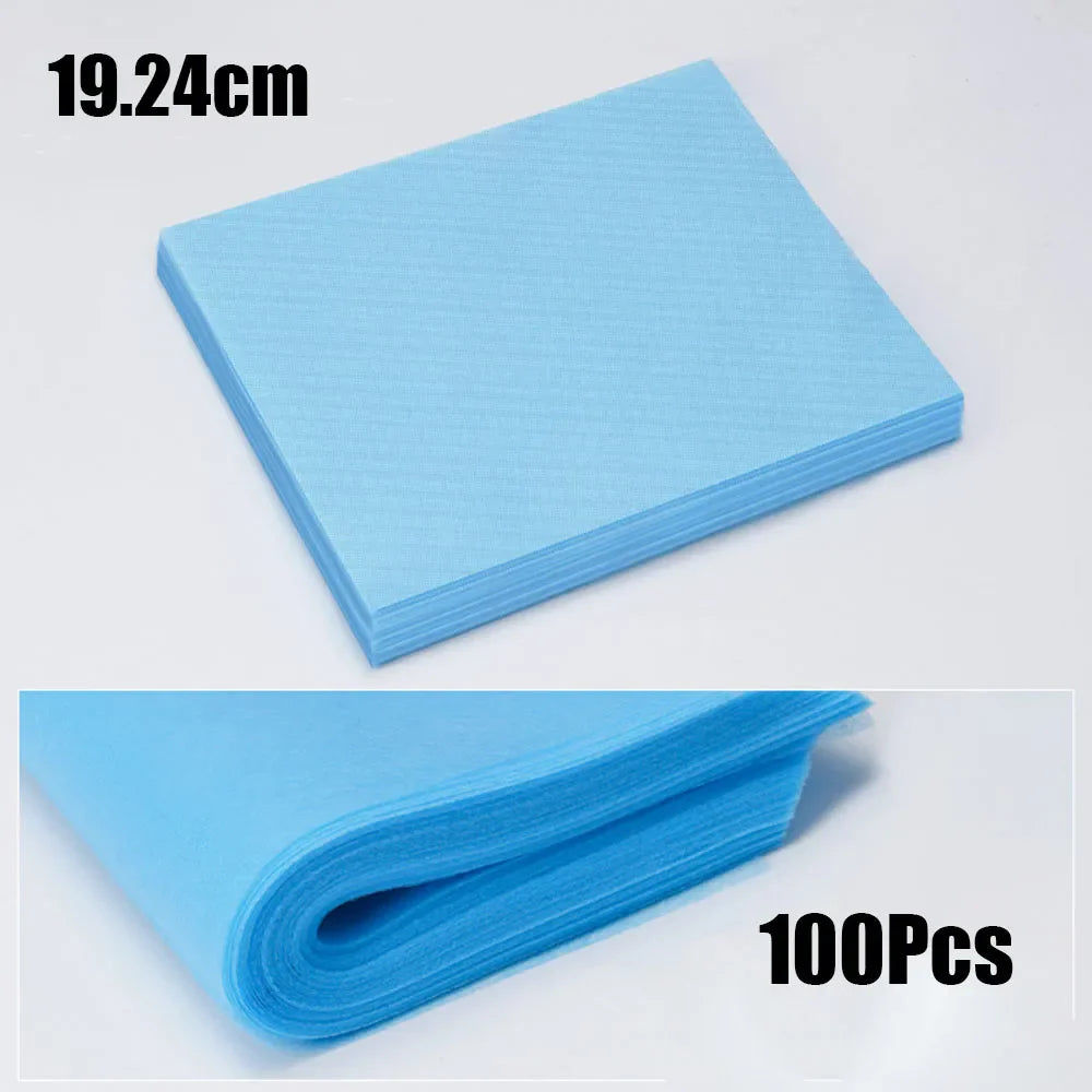 100pcs Disposable Nail Art Vacuum Dust Collector Filter Paper – Pink, Blue & White Manicure Machine Accessories