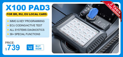 XTOOL X100 PADS Car Key Programmer & Generator – All-System PIN Code Reader, CANFD DOIP FCA V2.0 Automotive Diagnostic Scanner