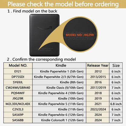 Case for Kindle Paperwhite 2024/2022/2021 – Magnetic ColorSoft Cover for 1st–12th Gen, 6–7 Inch E-Reader Shell