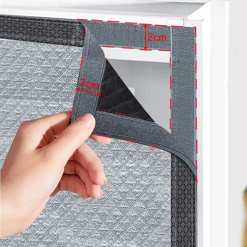 Double-Layer Cotton Curtain with Side Zipper – Thickened Windproof Thermal Insulated Home Curtain, Customizable