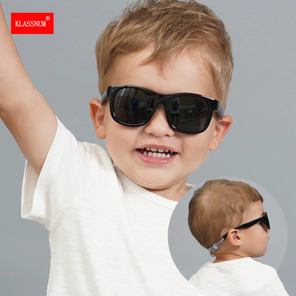 2025 Polarized Kids Sunglasses – UV400 Infant & Toddler Shades with Soft Frame and Safety Cord for Ages 1–3