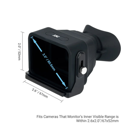 JJC 3X LCD Viewfinder Extender – Collapsible Eyecup for 3.0" Screen, Compatible with Nikon Z30, Sony ZV-1, RX100 & Canon G7X